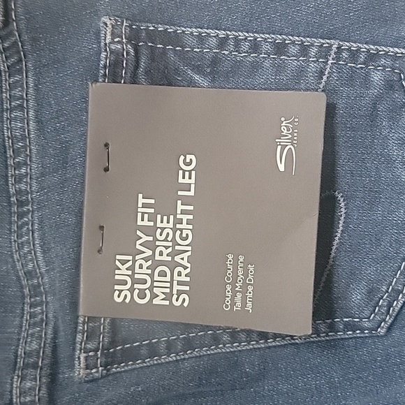 Silver Jeans Co. Suki Mid Rise Straight Leg Jeans Sz 24 - Picture 7 of 10